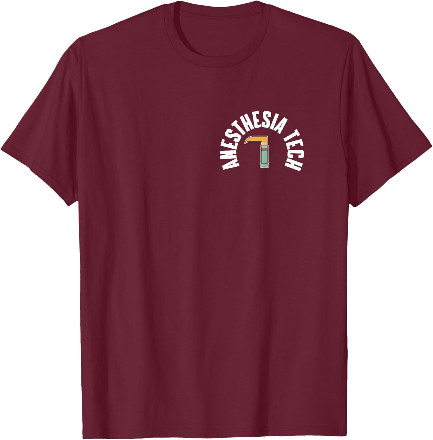 Anesthesia Tech Pocket Outfit Anesthesia Technology T-Shirt - T-Shirt | Maroon