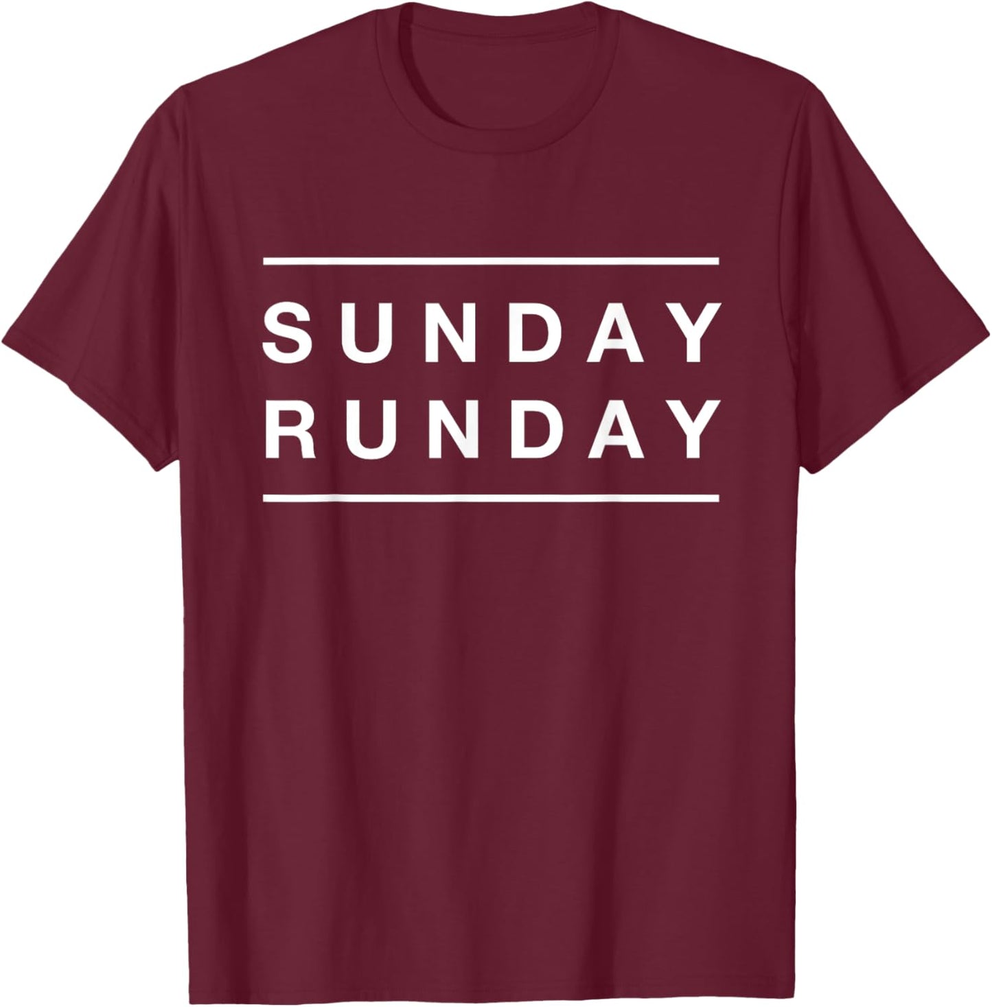 Sunday Runday Gym Workout Run T-Shirt - T-Shirt | Maroon