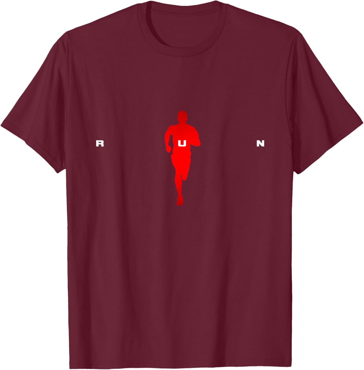 BASBO Run Runner Running , Small, Black T-Shirt - T-Shirt | Maroon