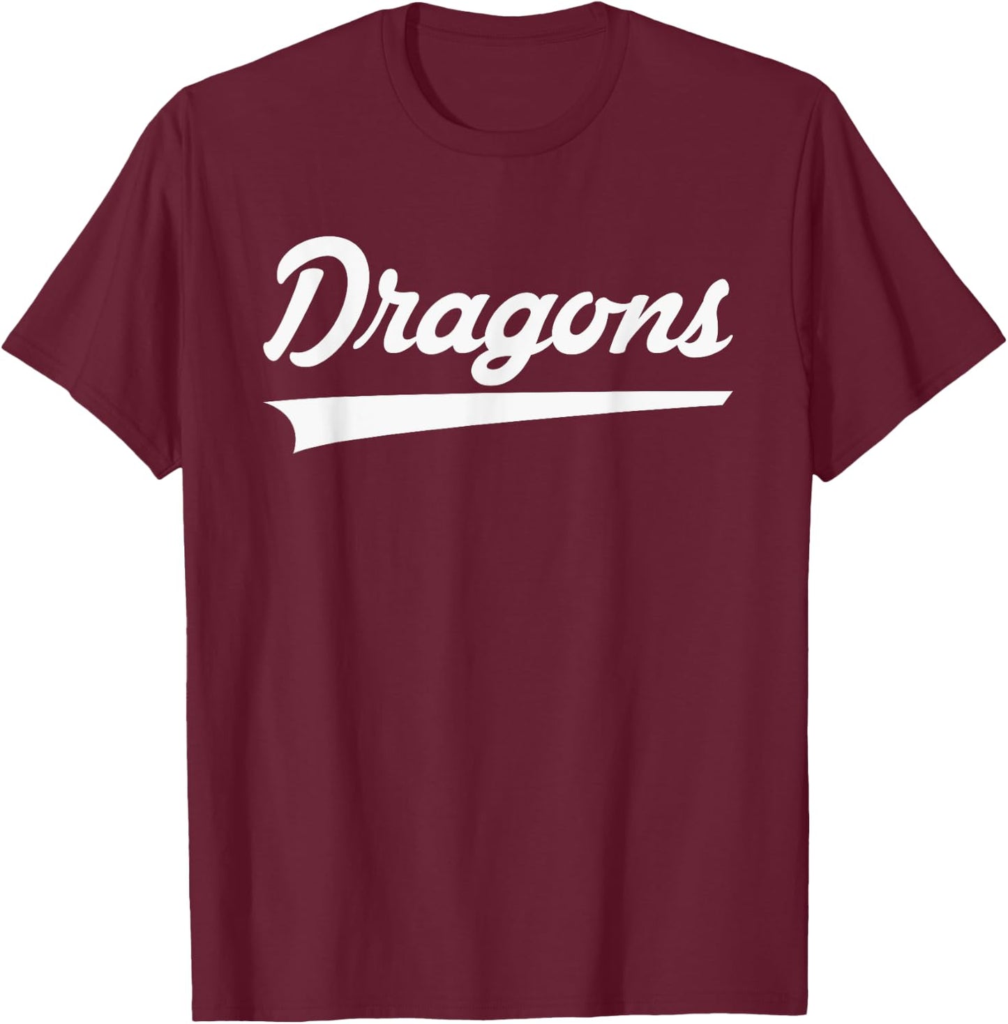 New Palestine Dragons Vintage Swoosh T-Shirt - T-Shirt | Maroon