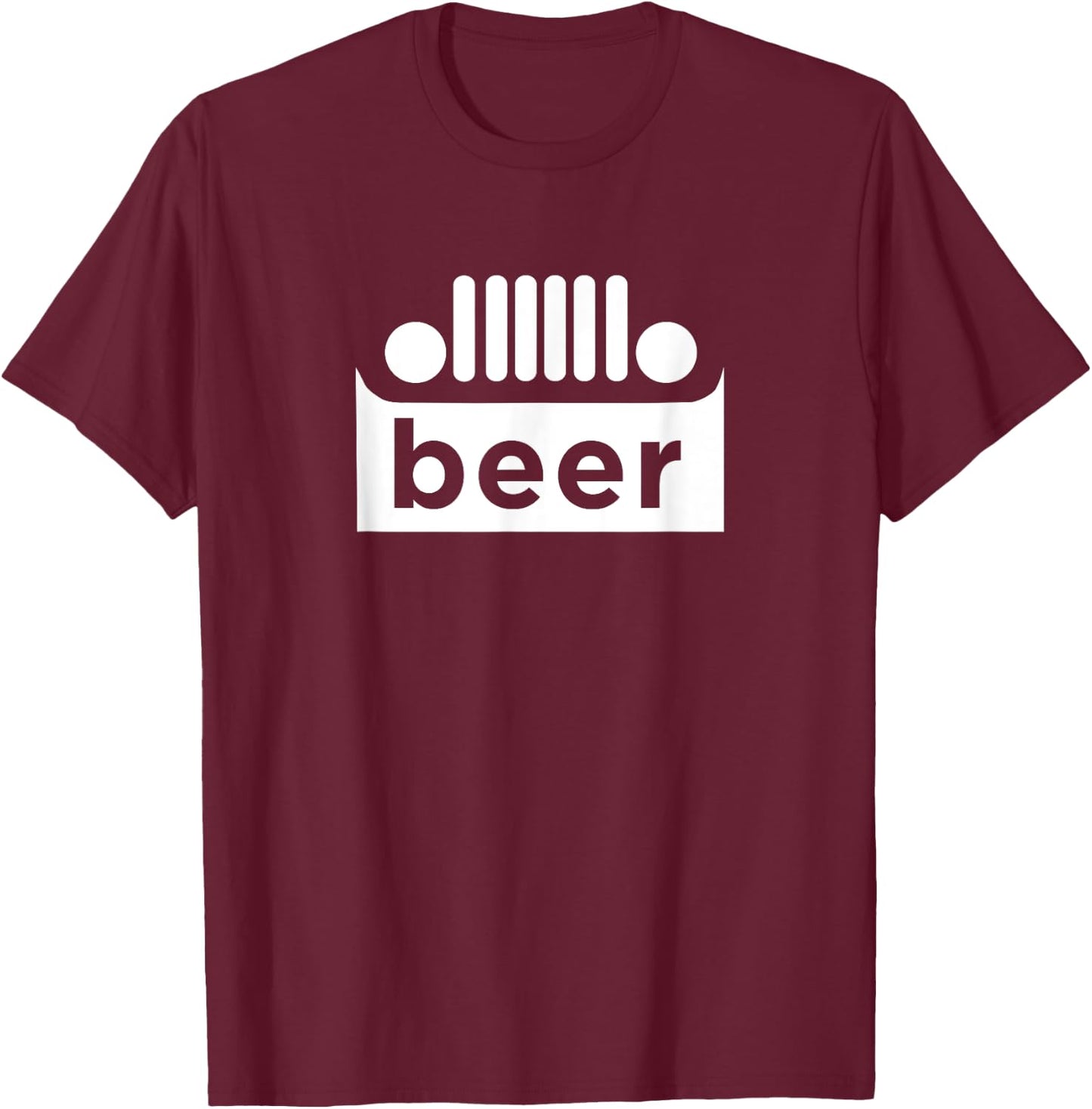 Upside Down Truck Beer Alcohol Funny Joke Drinking T-Shirt - T-Shirt | Maroon