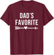 Dad's Favorite Arrow Funny Not Favorite Sarcastic Daughter T-Shirt - T-Shirt | Maroon