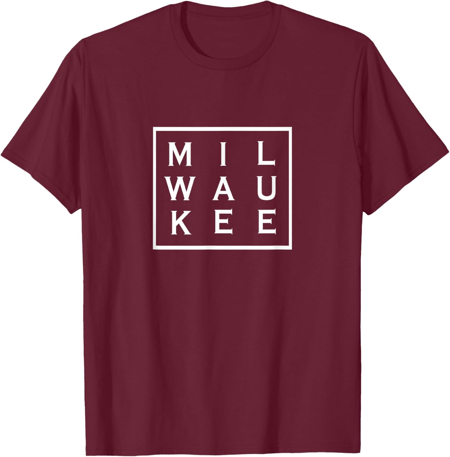 Milwaukee Wisconsin Is Home Stylish Fun Simple T-Shirt - T-Shirt | Maroon