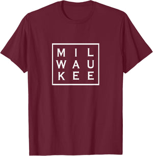 Milwaukee Wisconsin Is Home Stylish Fun Simple T-Shirt - T-Shirt | Maroon