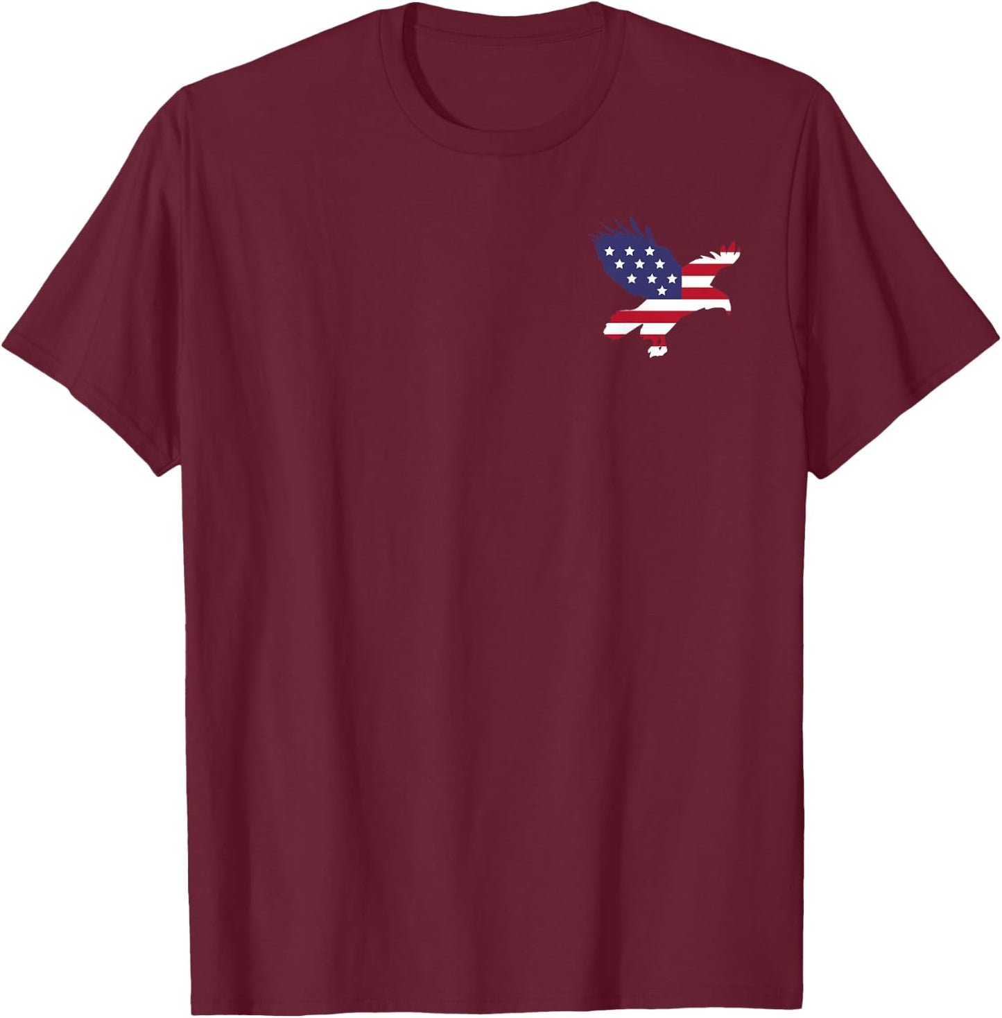 Eagle Patriotic 4th of July USA American Flag gift T-Shirt - T-Shirt | Maroon