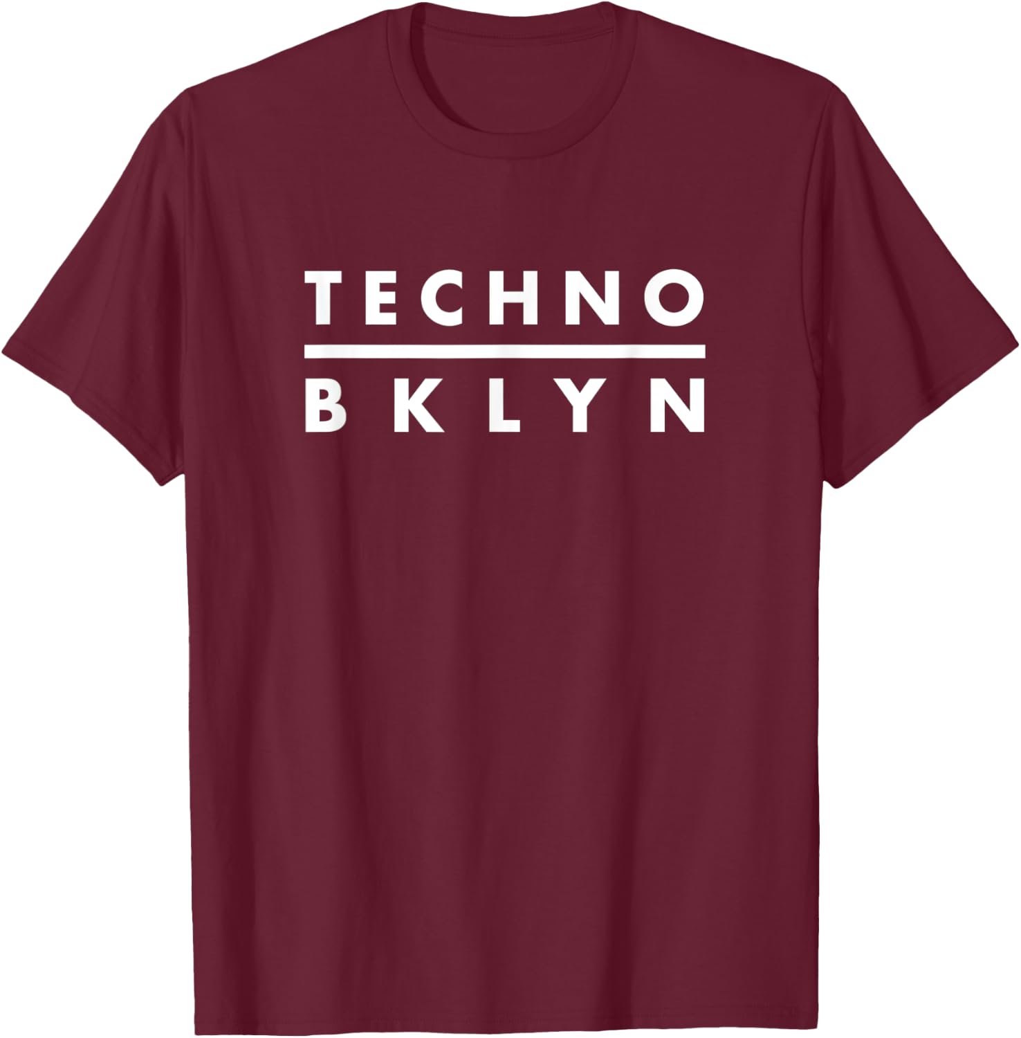 Techno Brooklyn T-Shirt - T-Shirt | Maroon