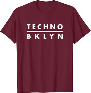Techno Brooklyn T-Shirt - T-Shirt | Maroon
