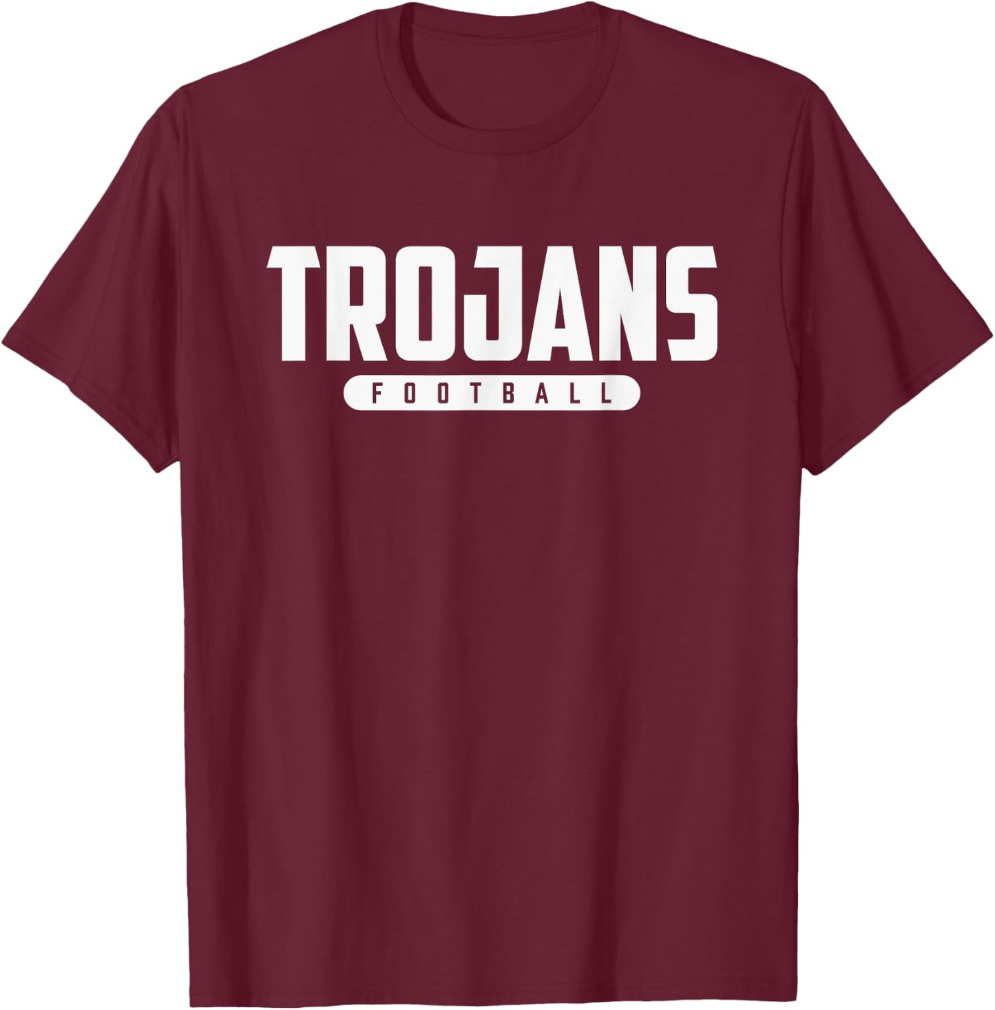 Lower Lake Trojans Football T-Shirt - T-Shirt | Maroon