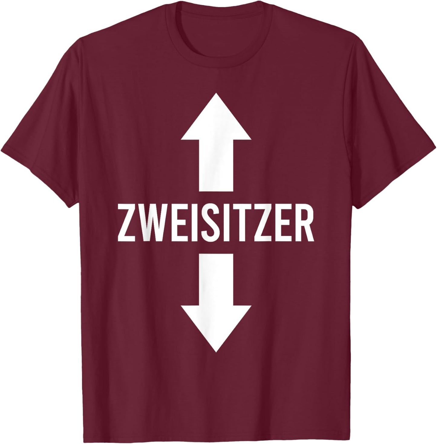 Two-seater shirt, two-seater shirt, two-seater , black T-Shirt - T-Shirt | Maroon