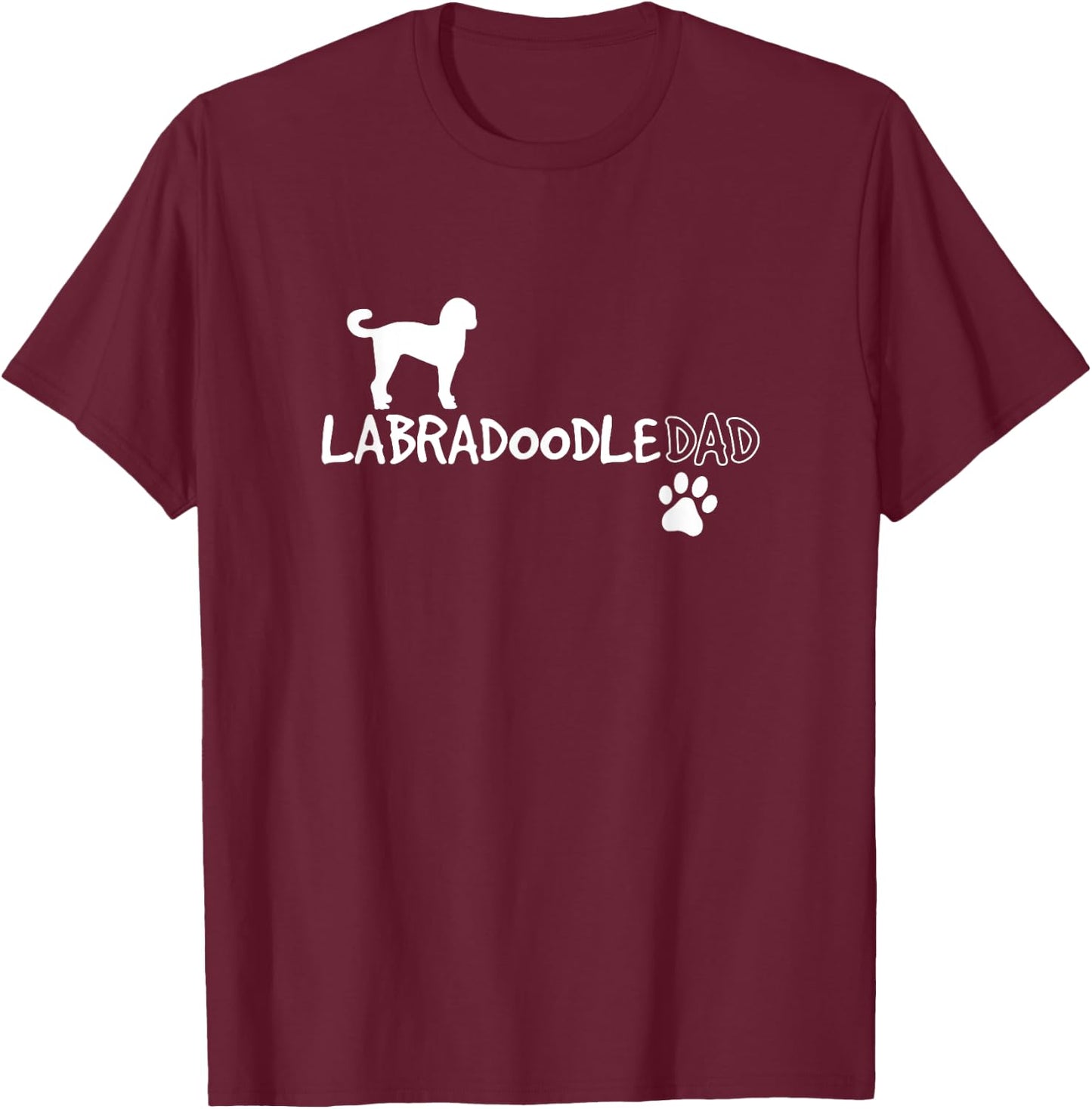 Labradoodle Dad Funny Cute Dog Owner Gift Men Women Girls Kids T-Shirt - T-Shirt | Maroon