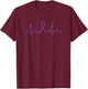 Heartbeat - Hodgkin's Lymphoma Cancer Shirt & Gift T-Shirt - T-Shirt | Maroon