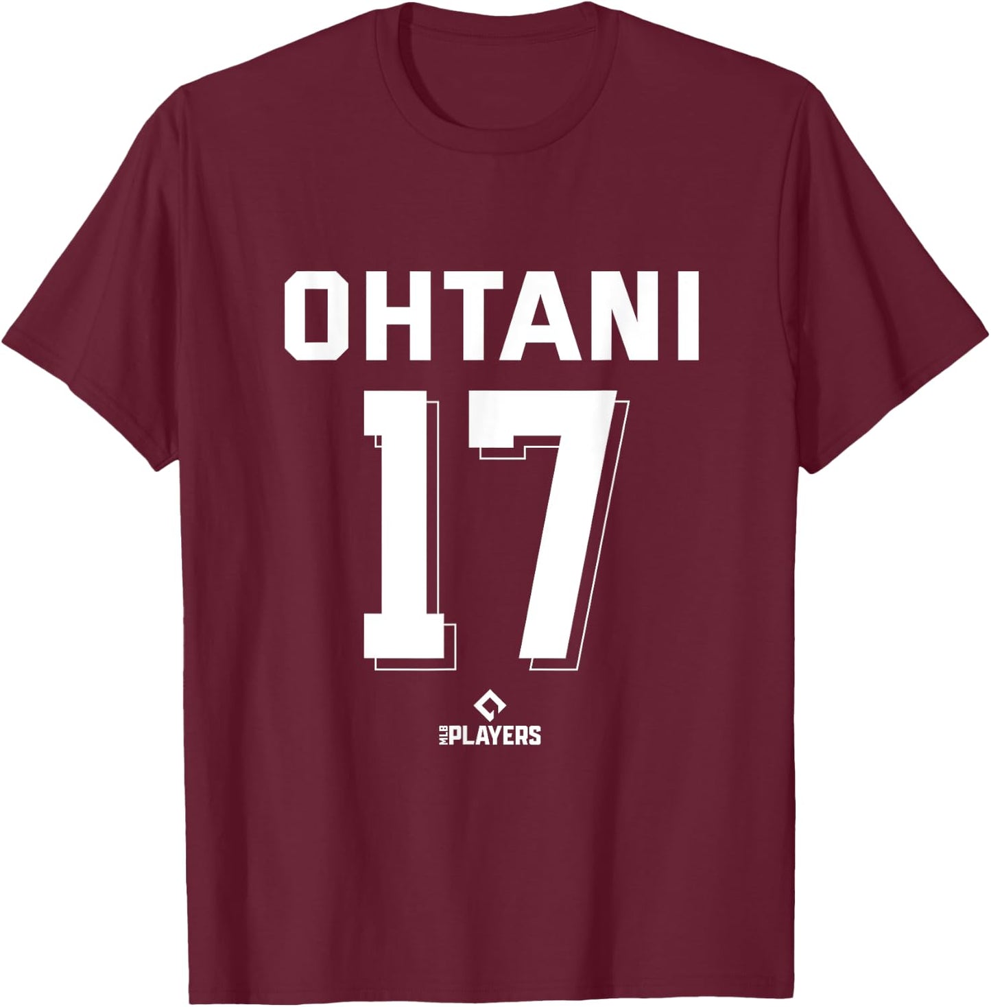 Shohei Ohtani 17 Los Angeles MLBPA Baseball Player T-Shirt - T-Shirt | Maroon