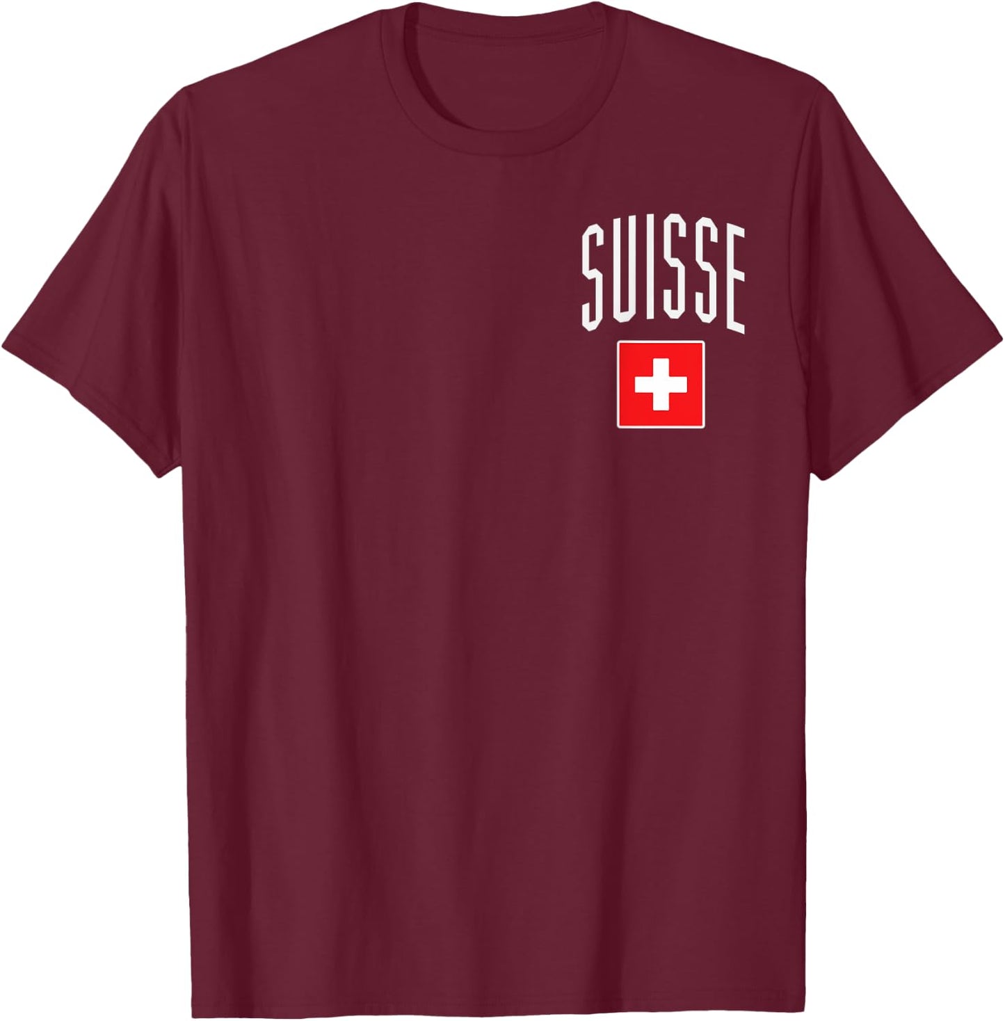 Switzerland Flag Suisse Football Soccer Fan Men Women Kids T-Shirt - T-Shirt | Maroon