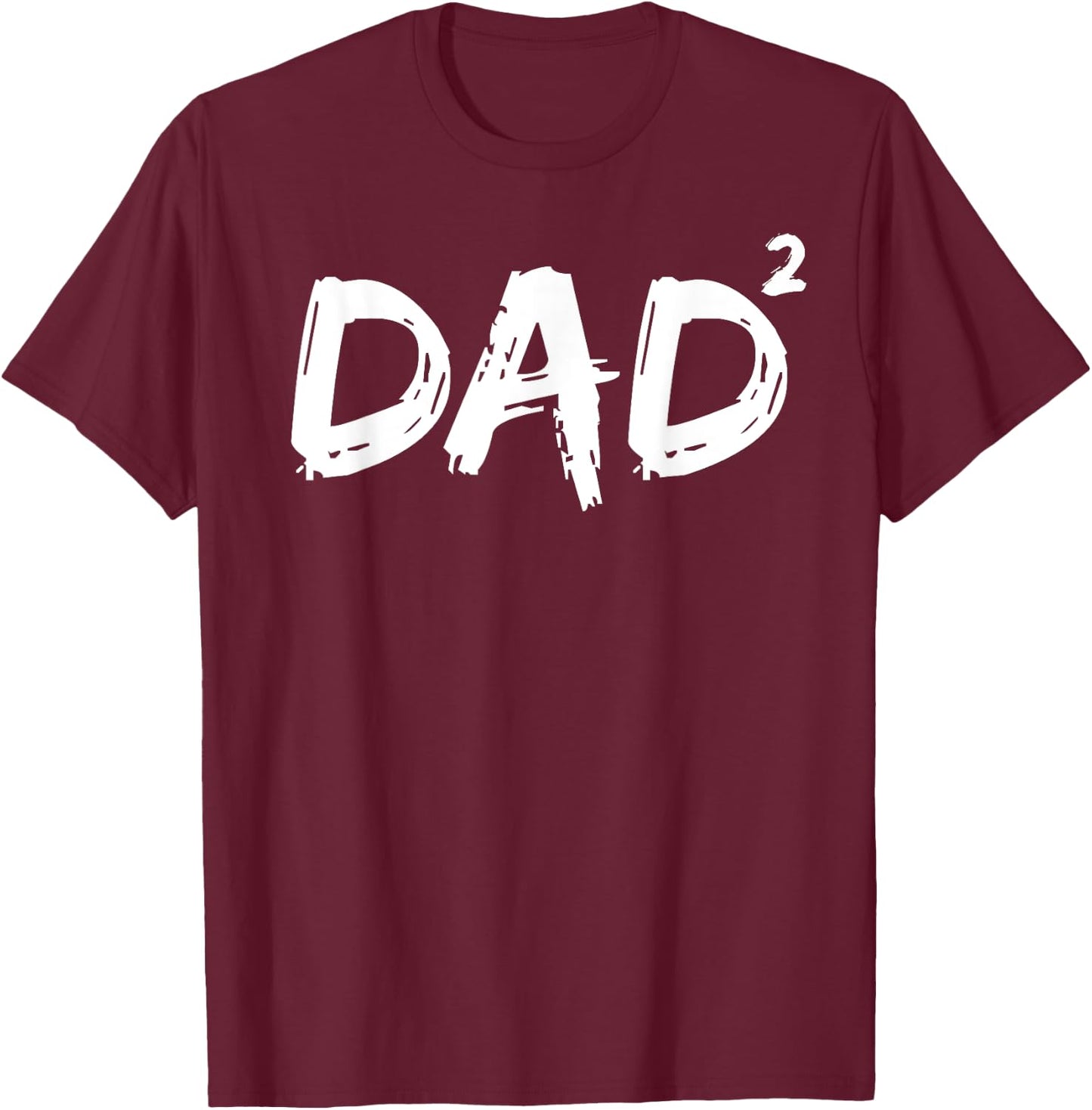 Funny Dad of Two Gift Twins Daddy Math Joke Dad Squared T-Shirt - T-Shirt | Maroon