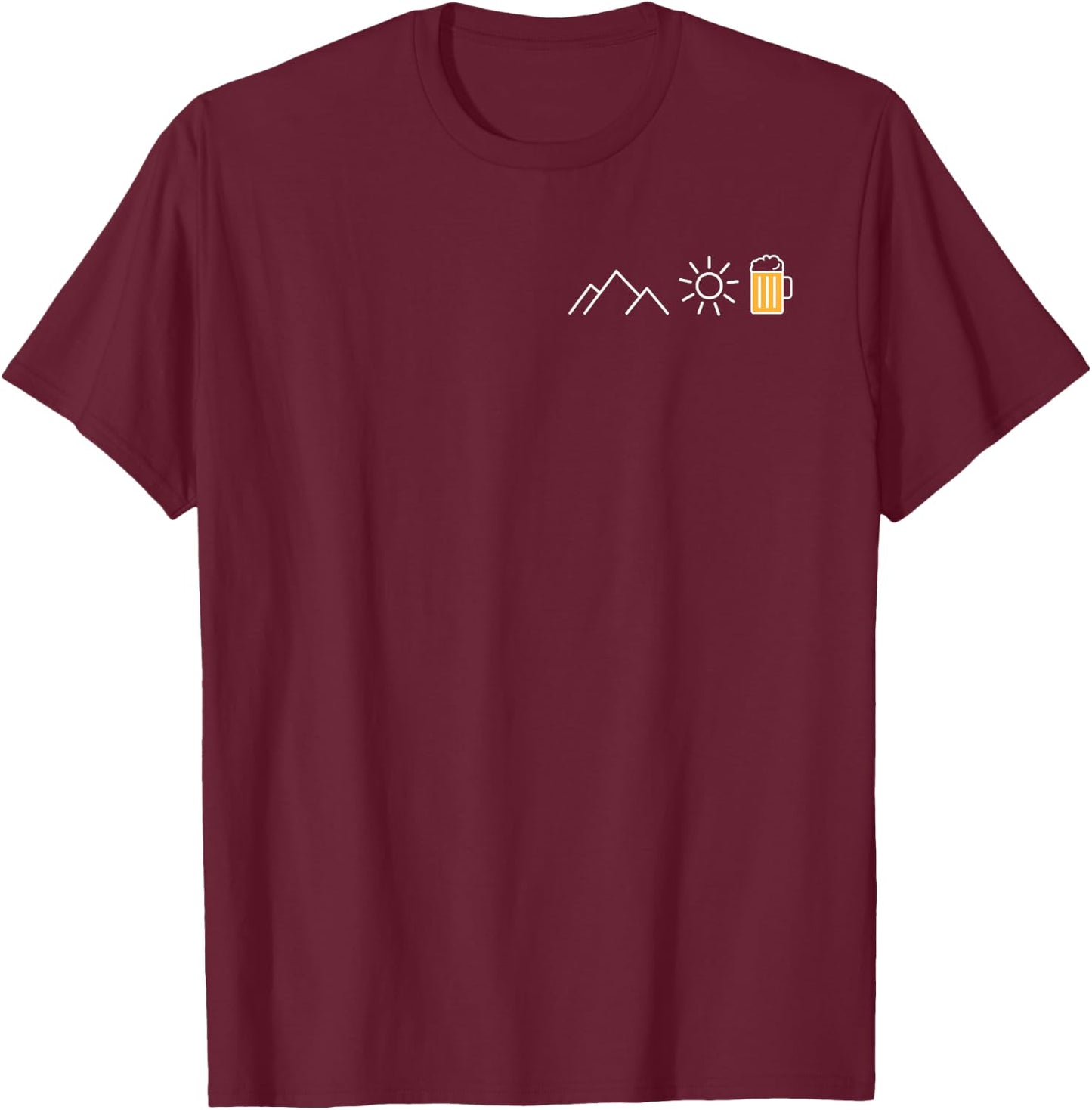 Mountain Sun Beer X Mountaineering Hiker Tasty Beer T-Shirt - T-Shirt | Maroon