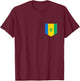 Saint Vincent Flag with Printed Vincentians Flag Pocket T-Shirt - T-Shirt | Maroon