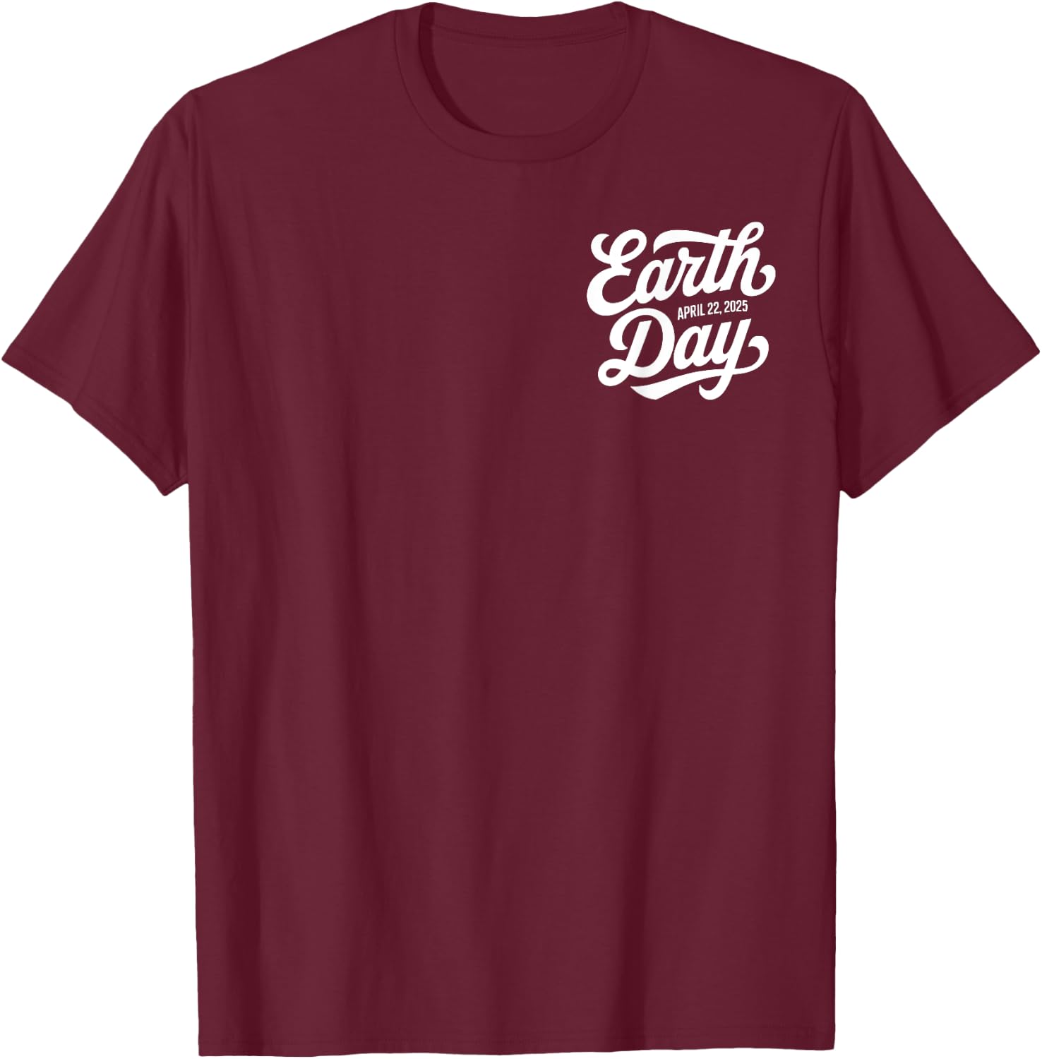 Save the Bees Earth Day 2025 Print on Back & Front T-Shirt - T-Shirt | Maroon