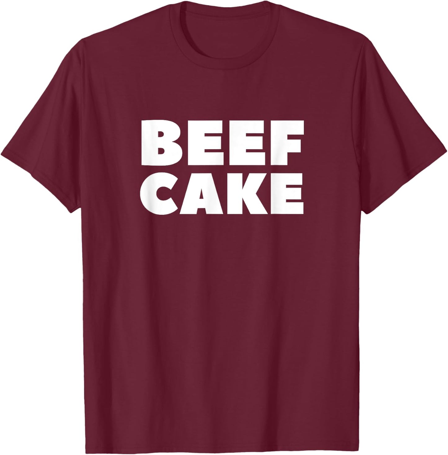 Beefcake Muscle Power Beef Up Six Pack Abs Mustache T-Shirt - T-Shirt | Maroon