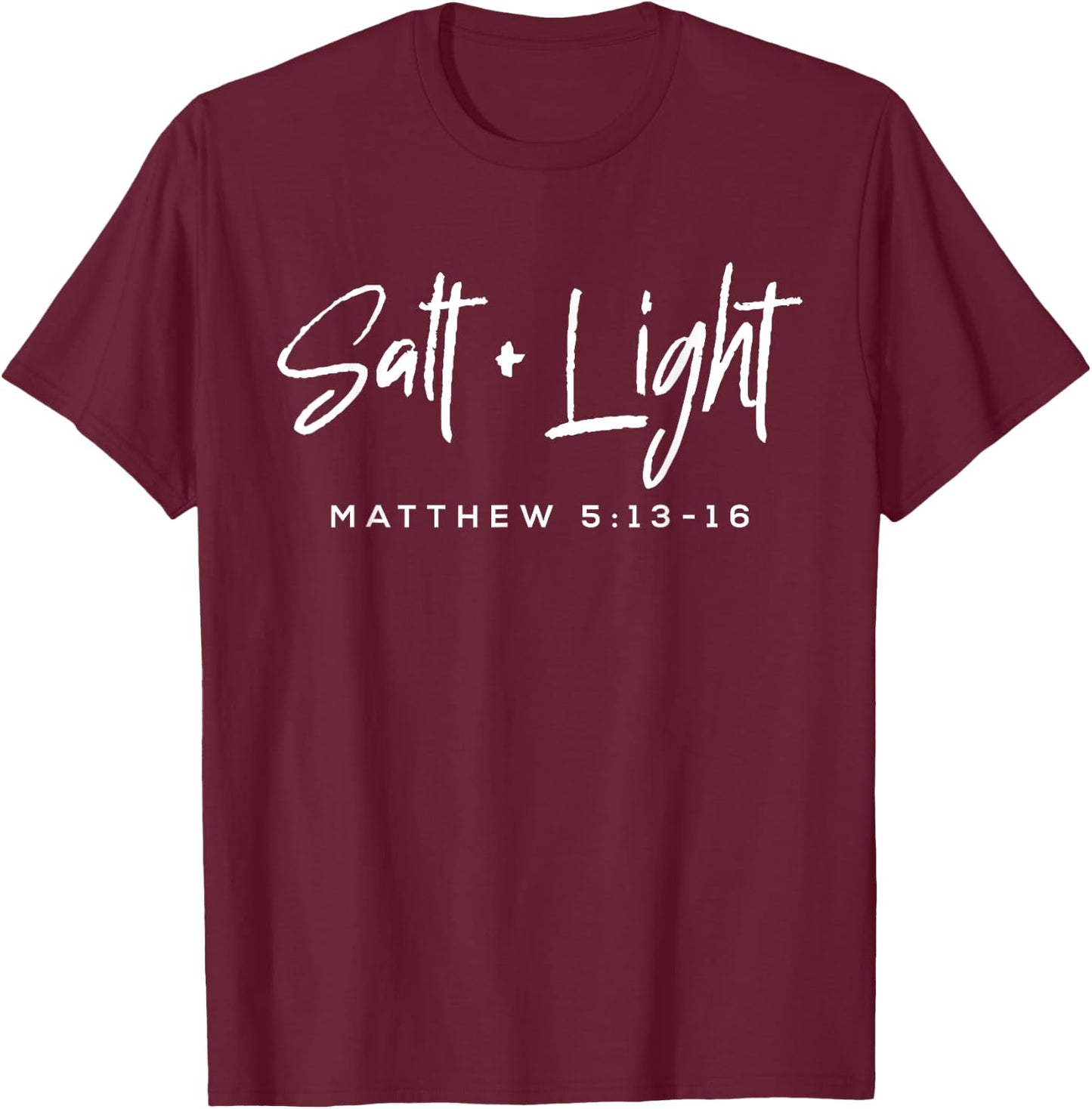 Salt Light Christmas Matthew 5 13-16 Bible Christian T-Shirt - T-Shirt | Maroon