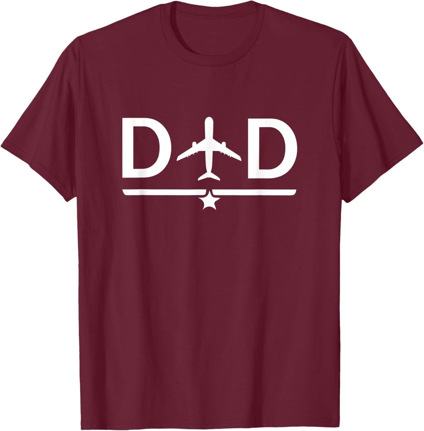 Pilot Dad Fathers Day Plane T-Shirt - T-Shirt | Maroon