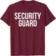 Security Guard Shirt Funny Halloween Costume Parents T-Shirt - T-Shirt | Maroon