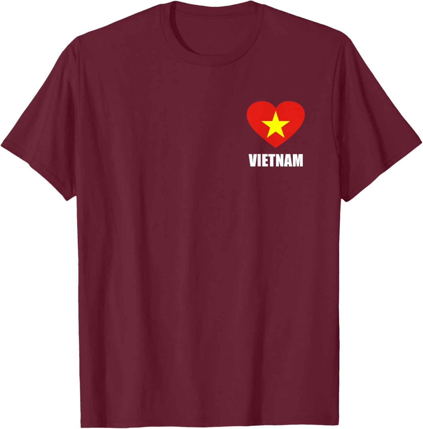 Vietnam Flag I Love Vietnam Shirt Country Flag Vietnam , Black, S T-Shirt - T-Shirt | Maroon
