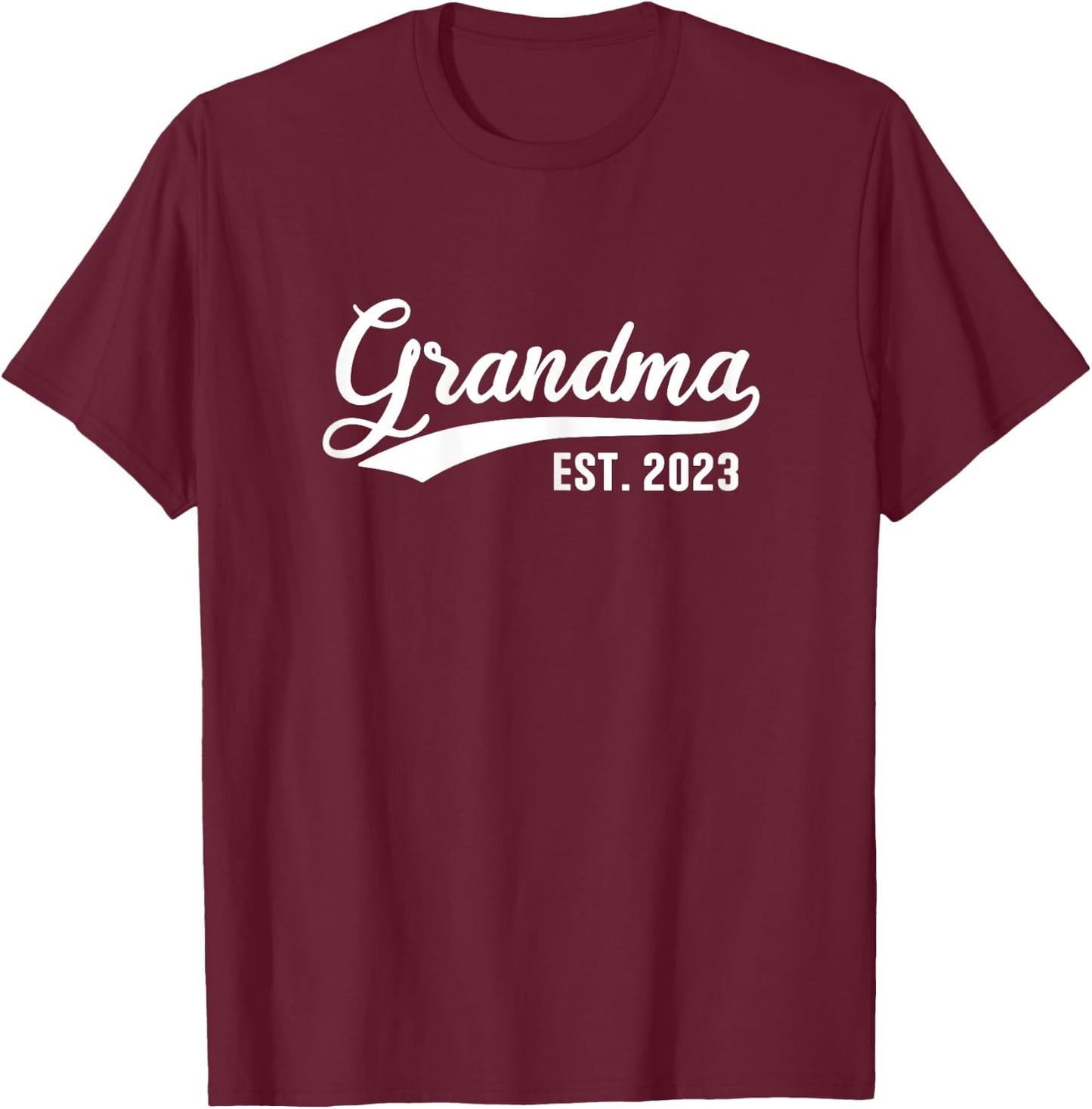 Grandma 2023 Retro Grandma Est 2023 T-Shirt - T-Shirt | Maroon