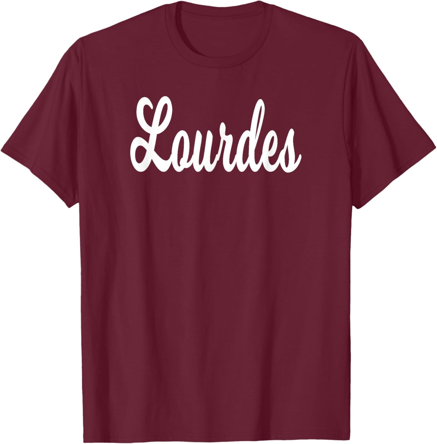 Lourdes Name T-Shirt - T-Shirt | Maroon