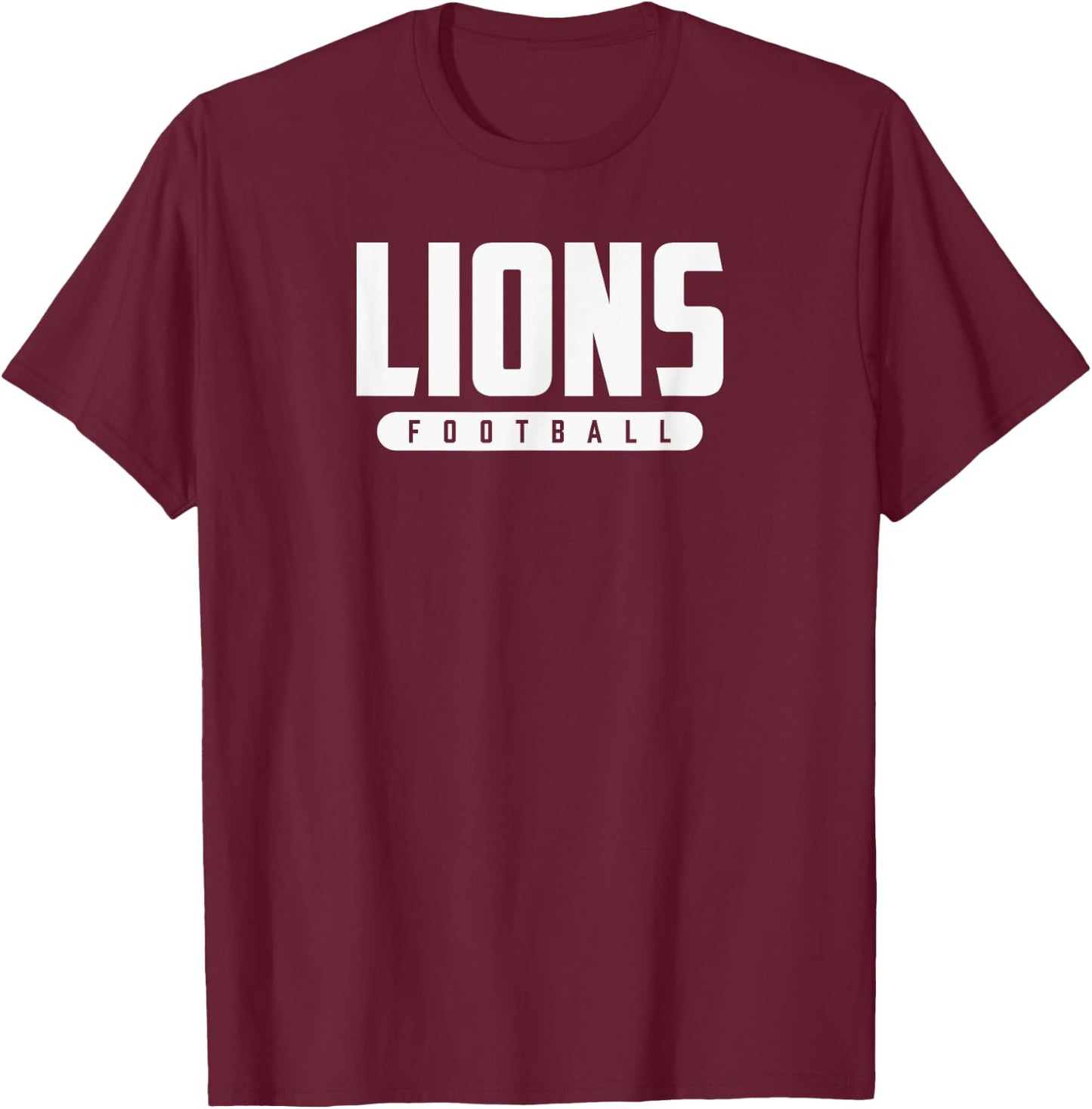 Moore Lions Football T-Shirt - T-Shirt | Maroon