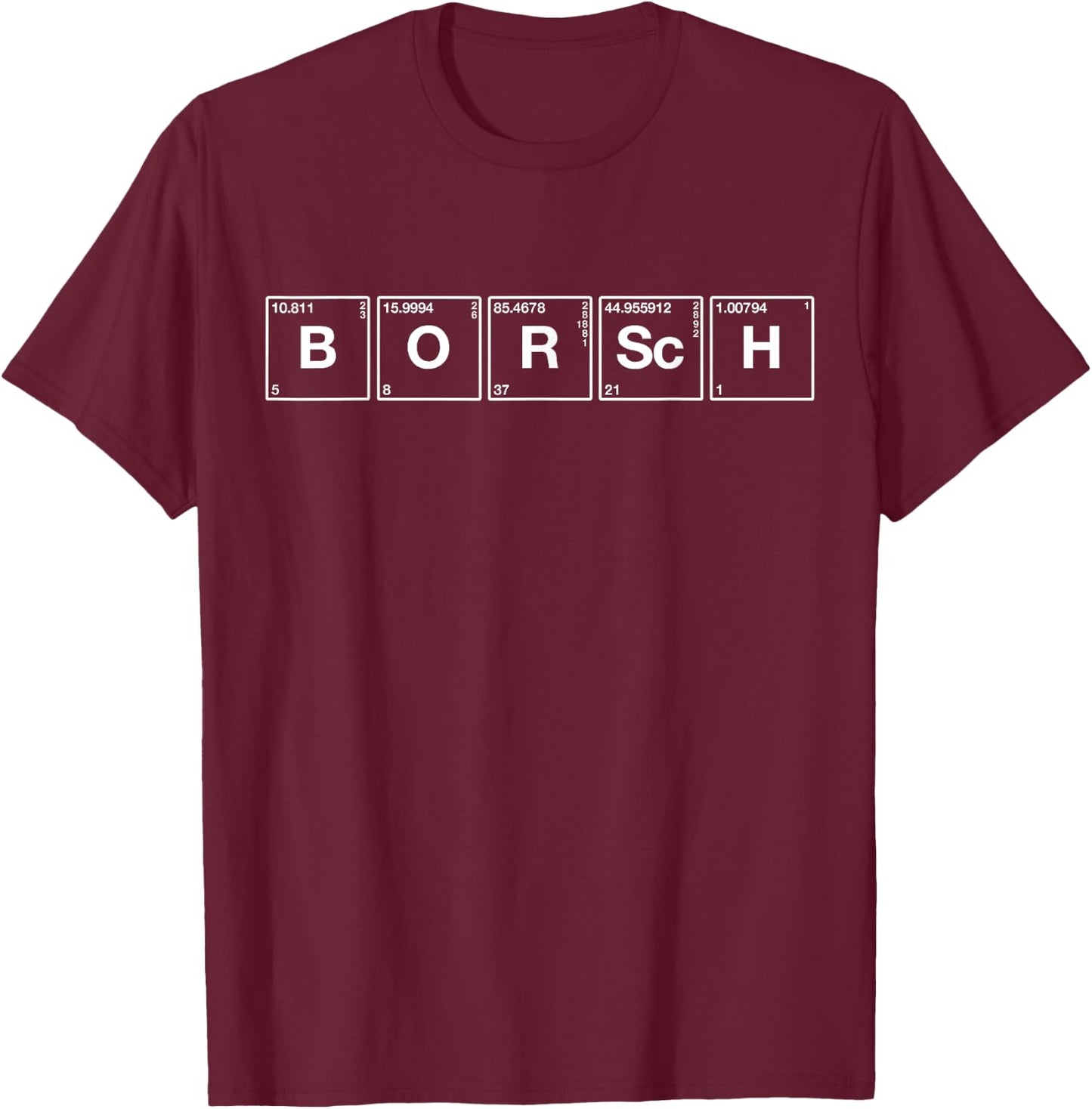 Borsch - Funny Ukrainian Food Vintage Ukraine Science T-Shirt - T-Shirt | Maroon