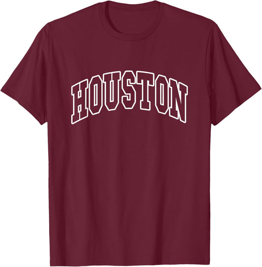 Houston - Texas - Throwback Design - Classic T-Shirt - T-Shirt | Maroon