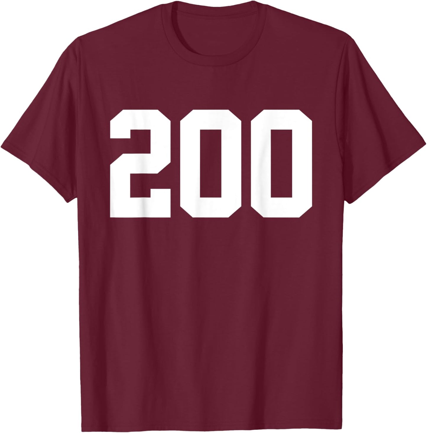College Football Tryout Number 200 Walk-On Quarterback T-Shirt - T-Shirt | Maroon