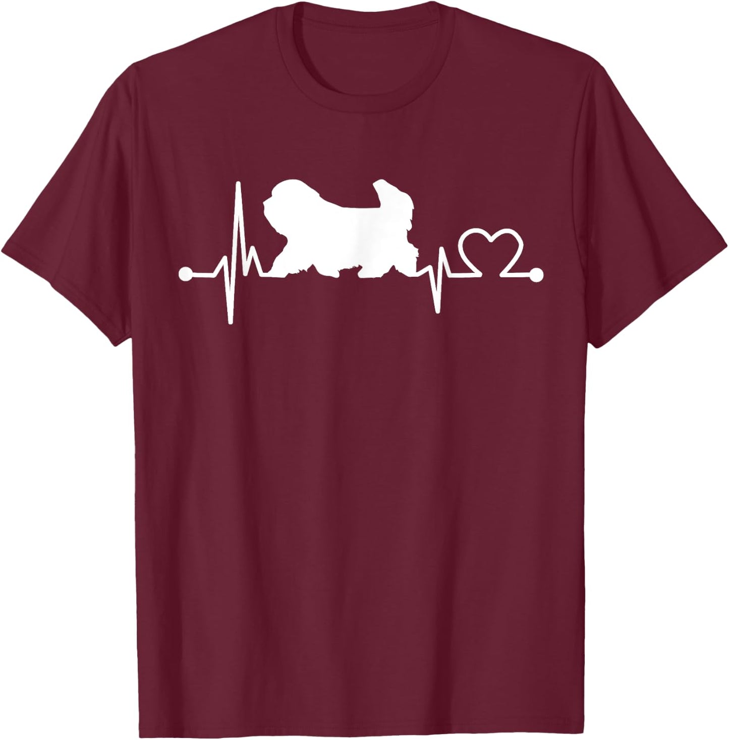Coton De Tulear Heartbeat Funny Dog Pet Gift Kid/Women/Men T-Shirt - T-Shirt | Maroon