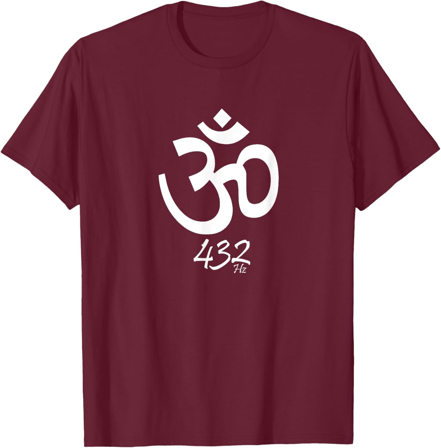 Buddhist Symbol OM 432 Hz Frequency Hertz Spiritual T-Shirt - T-Shirt | Maroon