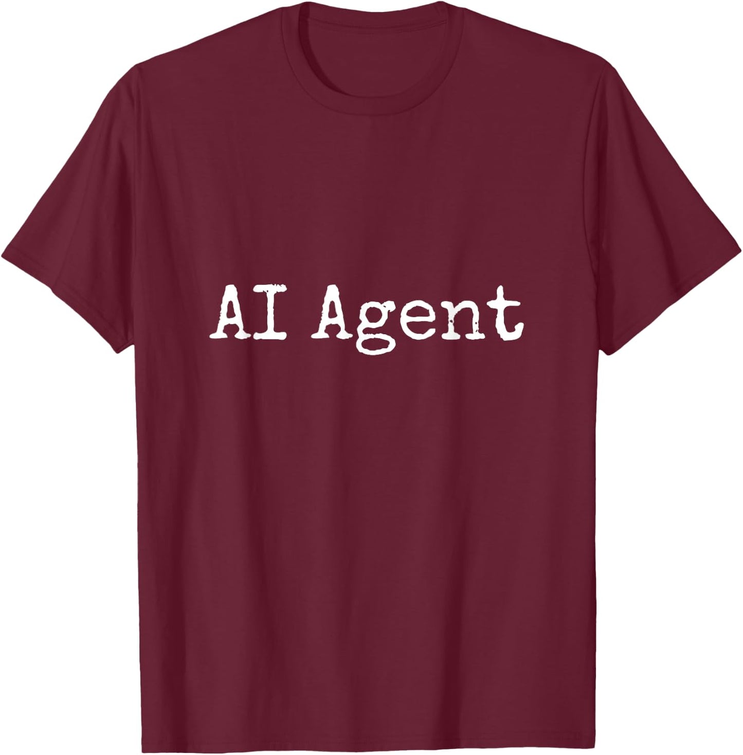 Minimal AI Agent T-Shirt - T-Shirt | Maroon