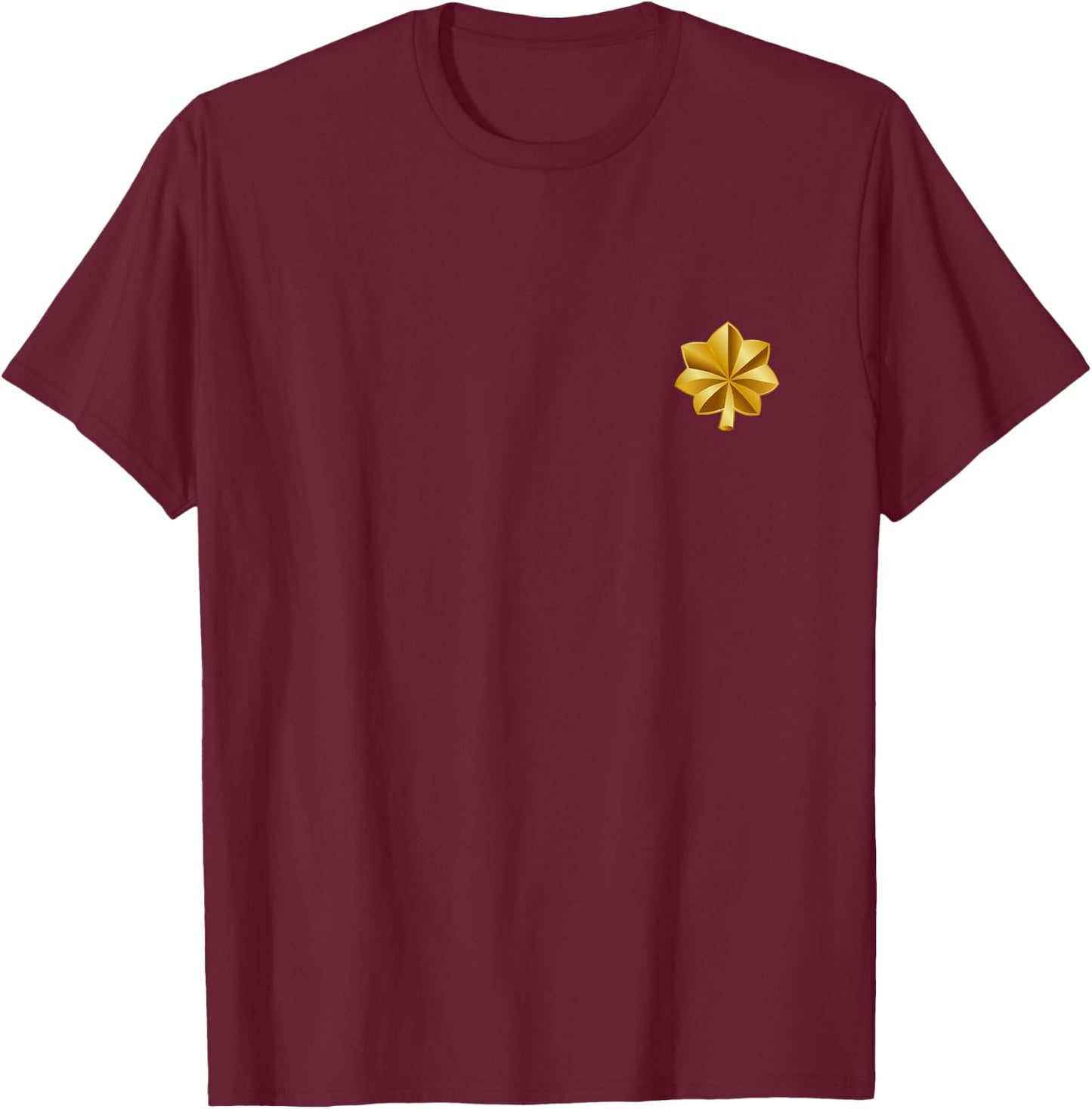 O-4 Major Officer Rank Insignia, Army Division Patch Veteran T-Shirt - T-Shirt | Maroon
