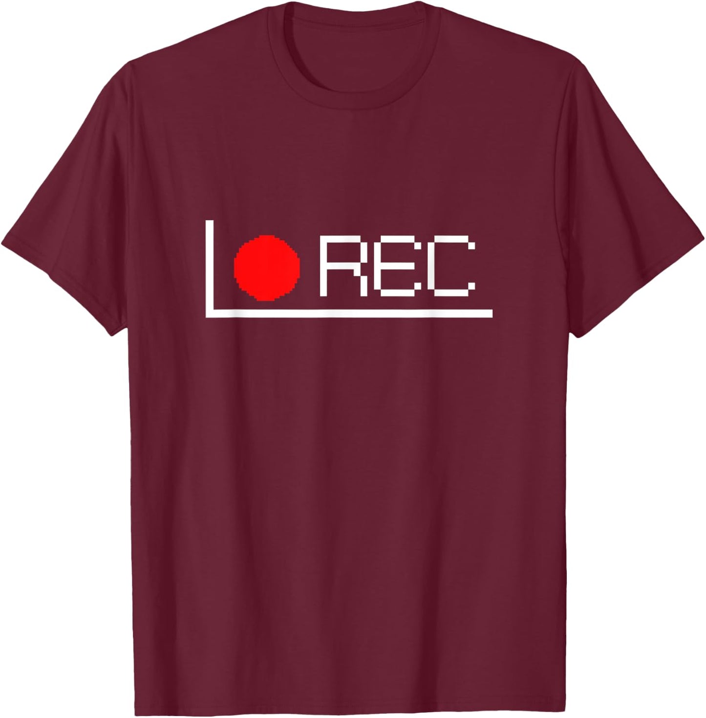 Camera Design - Film Photo Audio Music Video Tape REC Retro Oldschool Video Camcorder Recording Record VCR-VHS T-Shirt - T-Shirt | Maroon