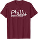 Philly Sports Phan Retro White Text Trendy Philadelphia Fan T-Shirt - T-Shirt | Maroon