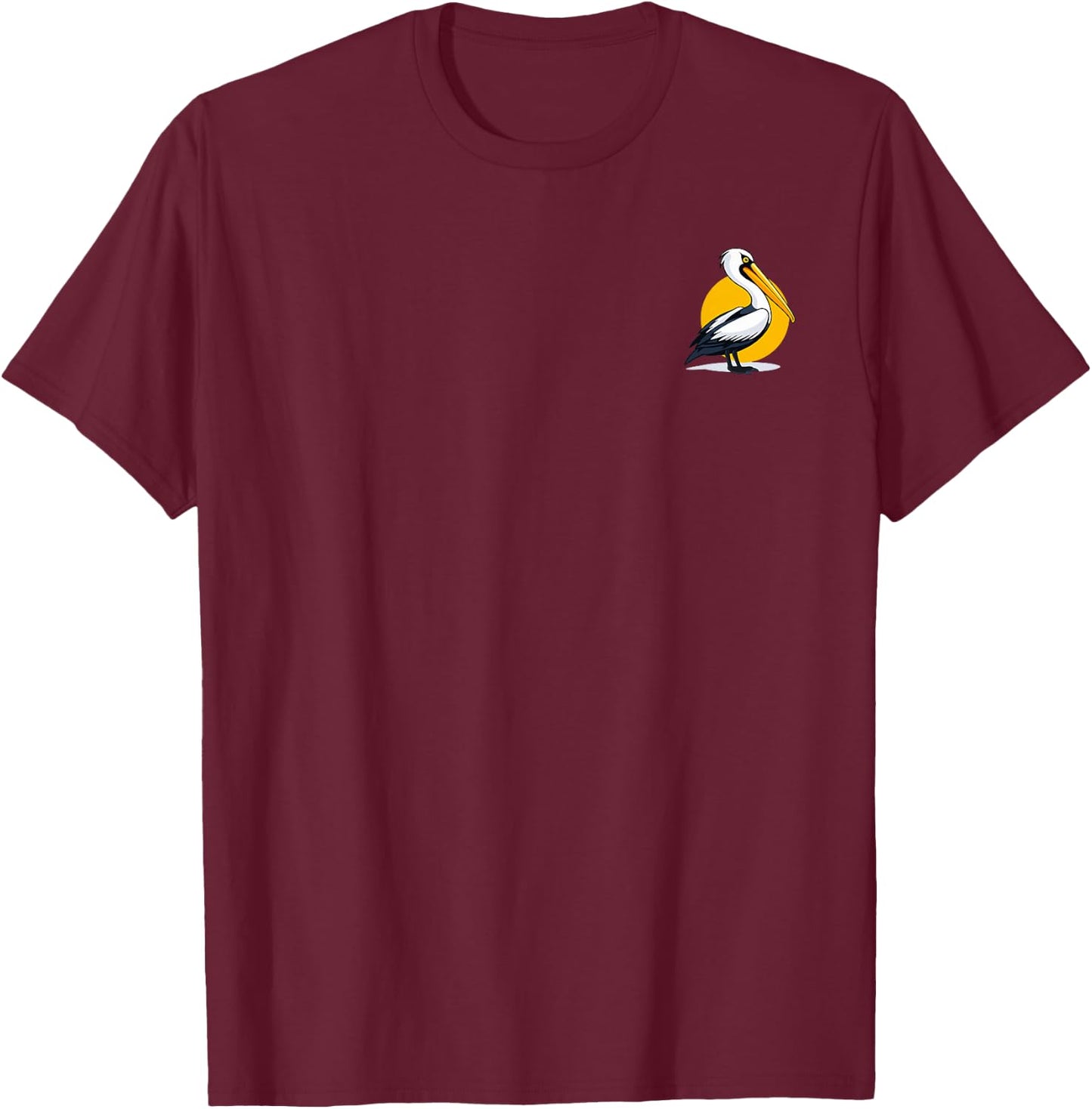 Pelican Pocket for Bird Lovers T-Shirt - T-Shirt | Maroon