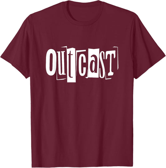 Outcast Graffiti Streetwear Cool Retro Grunge T-Shirt - T-Shirt | Maroon
