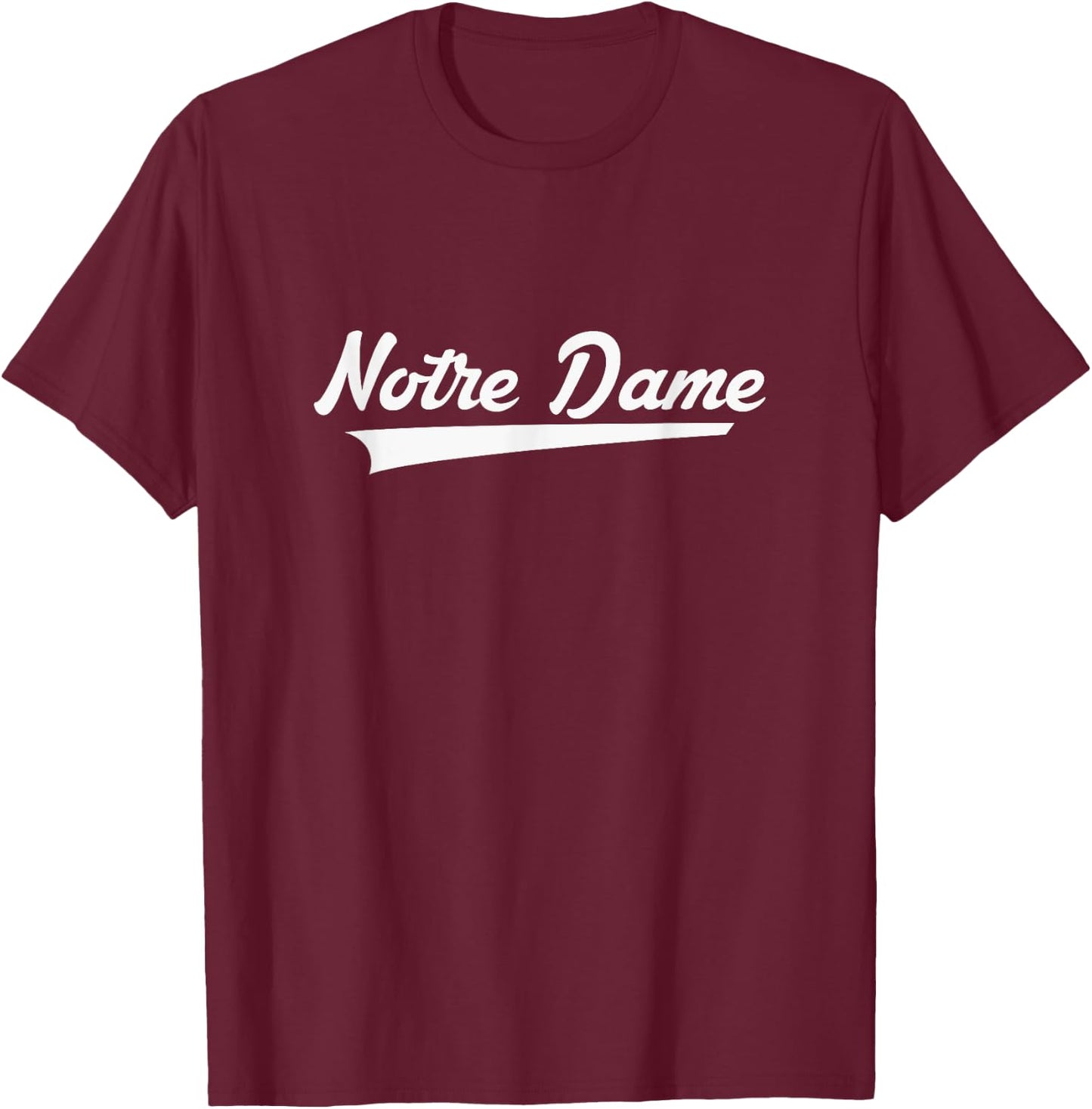 Notre Dame High School Vintage Swoosh T-Shirt - T-Shirt | Maroon