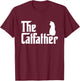 The Catfather - Cat Lover Kitten Owner Kitty Men Women Kids T-Shirt - T-Shirt | Maroon