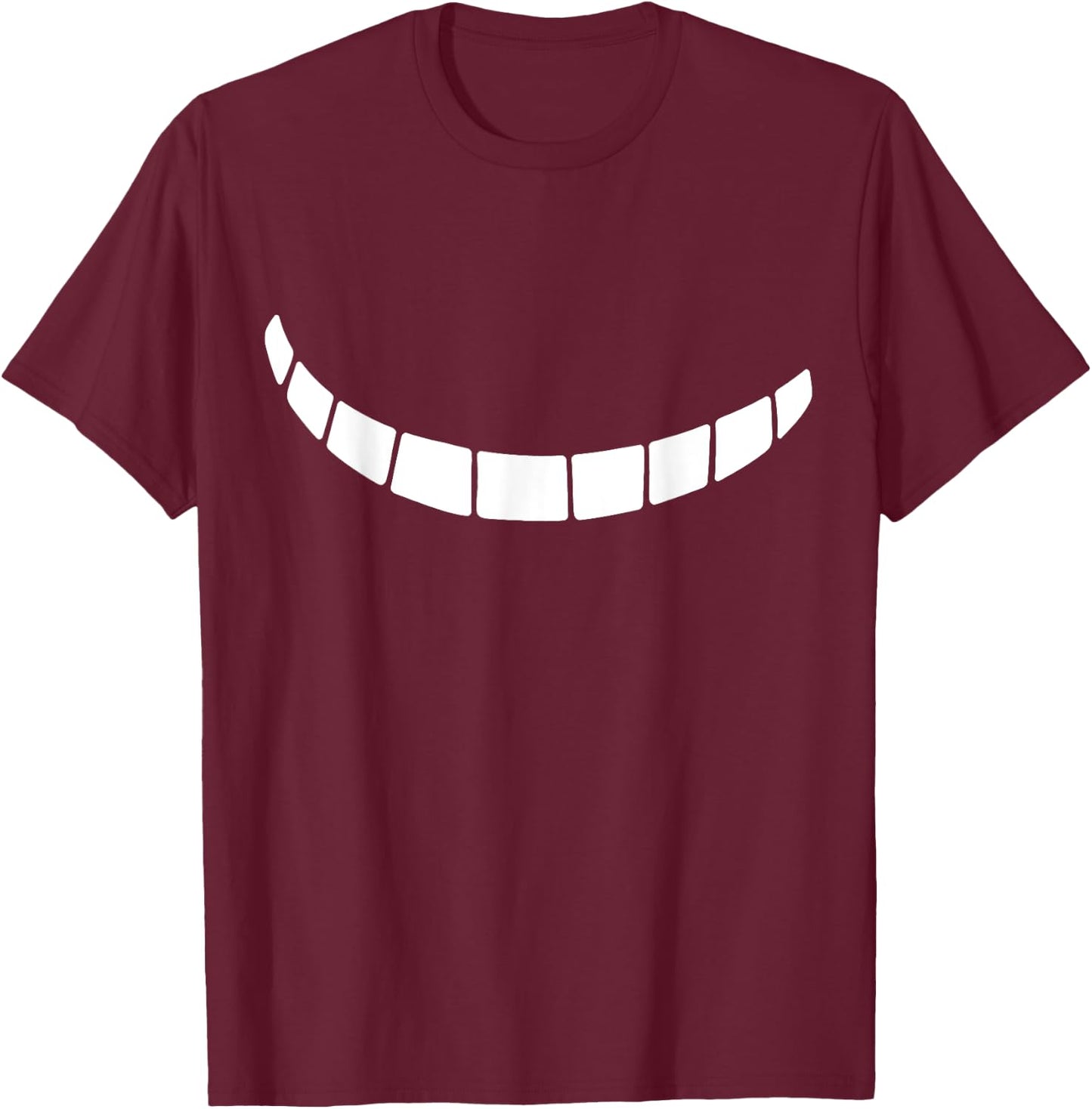 Alice in Wonderland Mysterious Grin Cheshire Smile T-Shirt - T-Shirt | Maroon