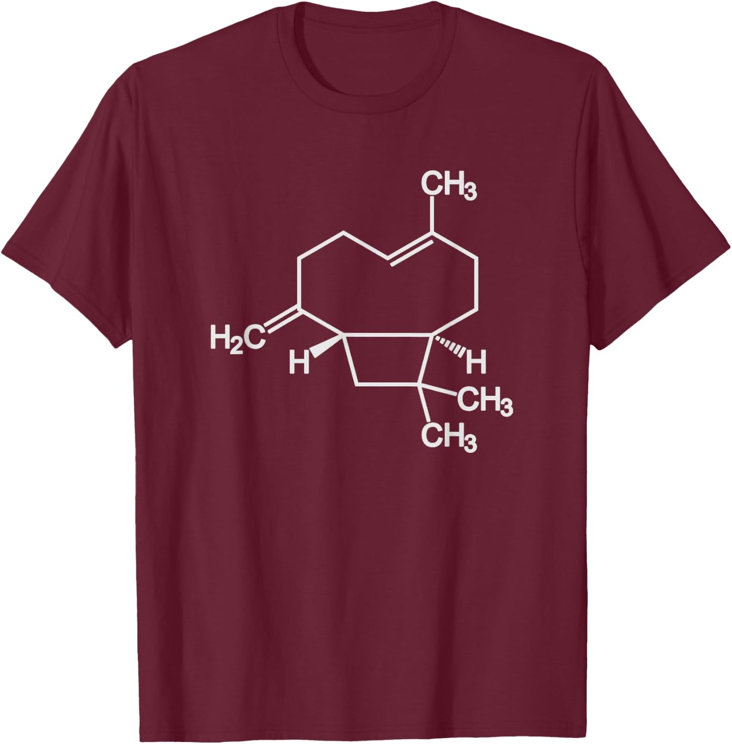 Caryophyllene Cannabis Terpene Molecule Subtle Stoner Shirt T-Shirt - T-Shirt | Maroon