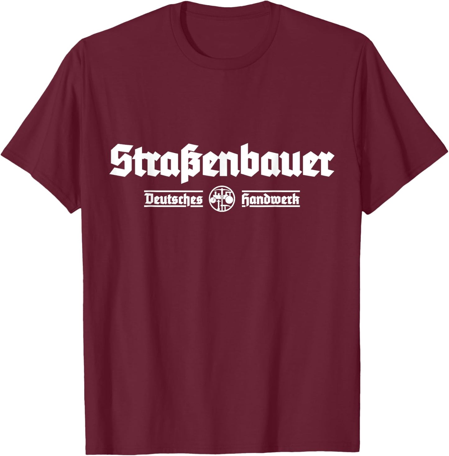 Straßenbauer Straßenbau Zunftzeichen Gift , black T-Shirt - T-Shirt | Maroon