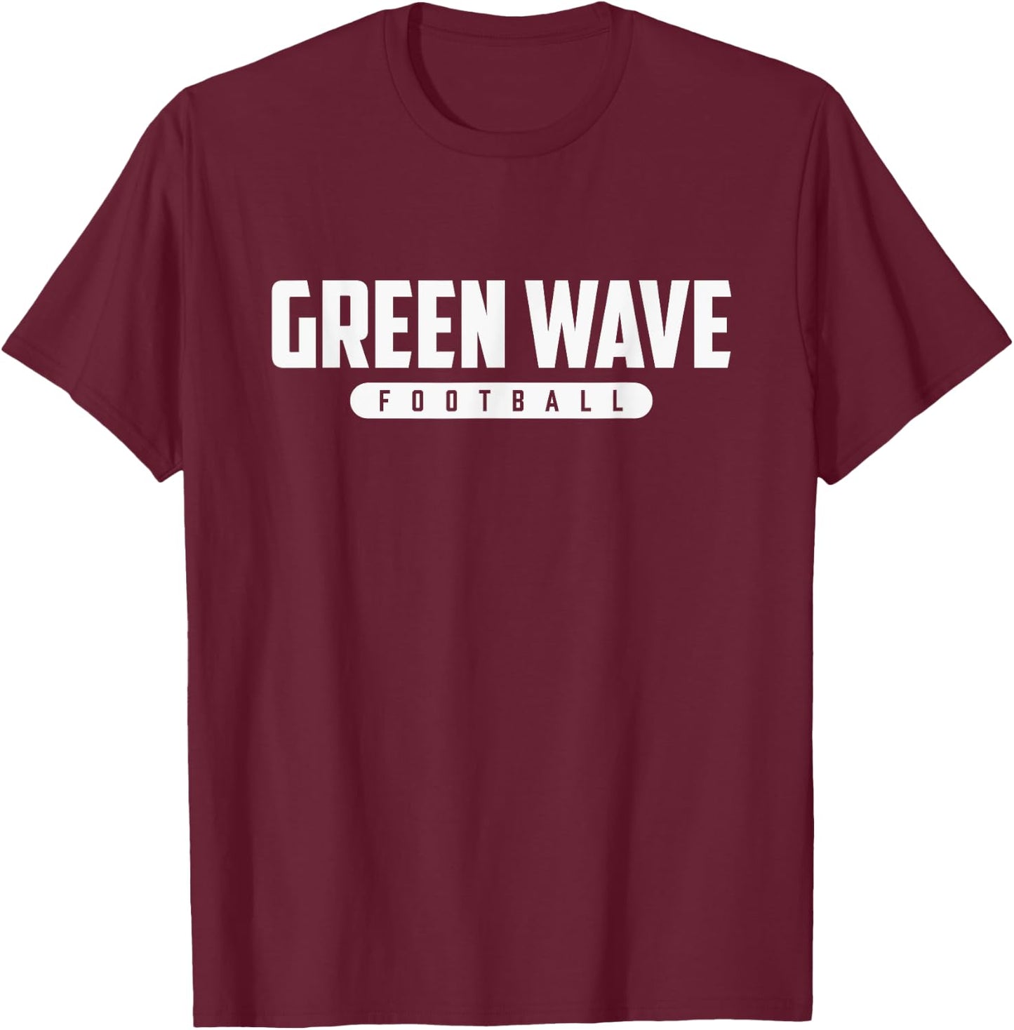 West Point Green Wave Football T-Shirt - T-Shirt | Maroon