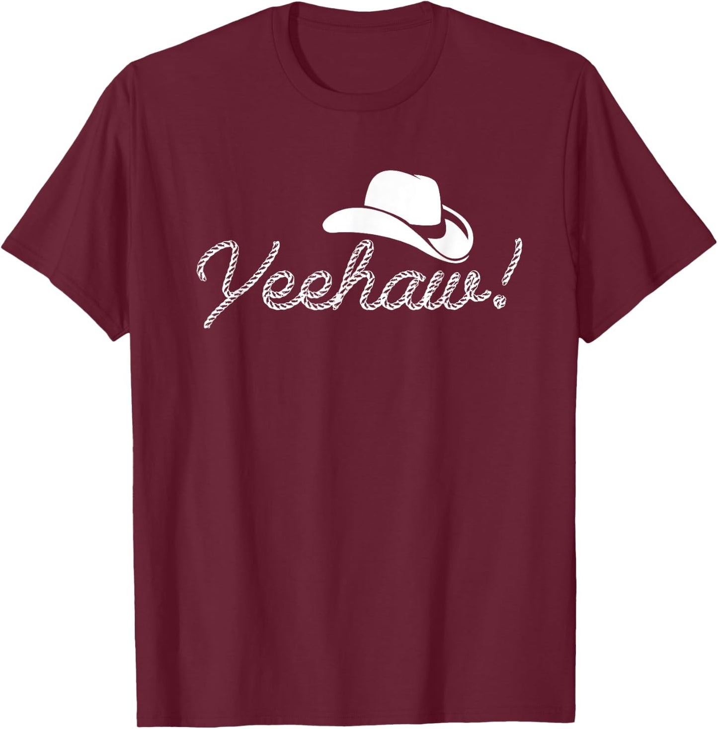 Yeehaw Cowboy T-Shirt - T-Shirt | Maroon