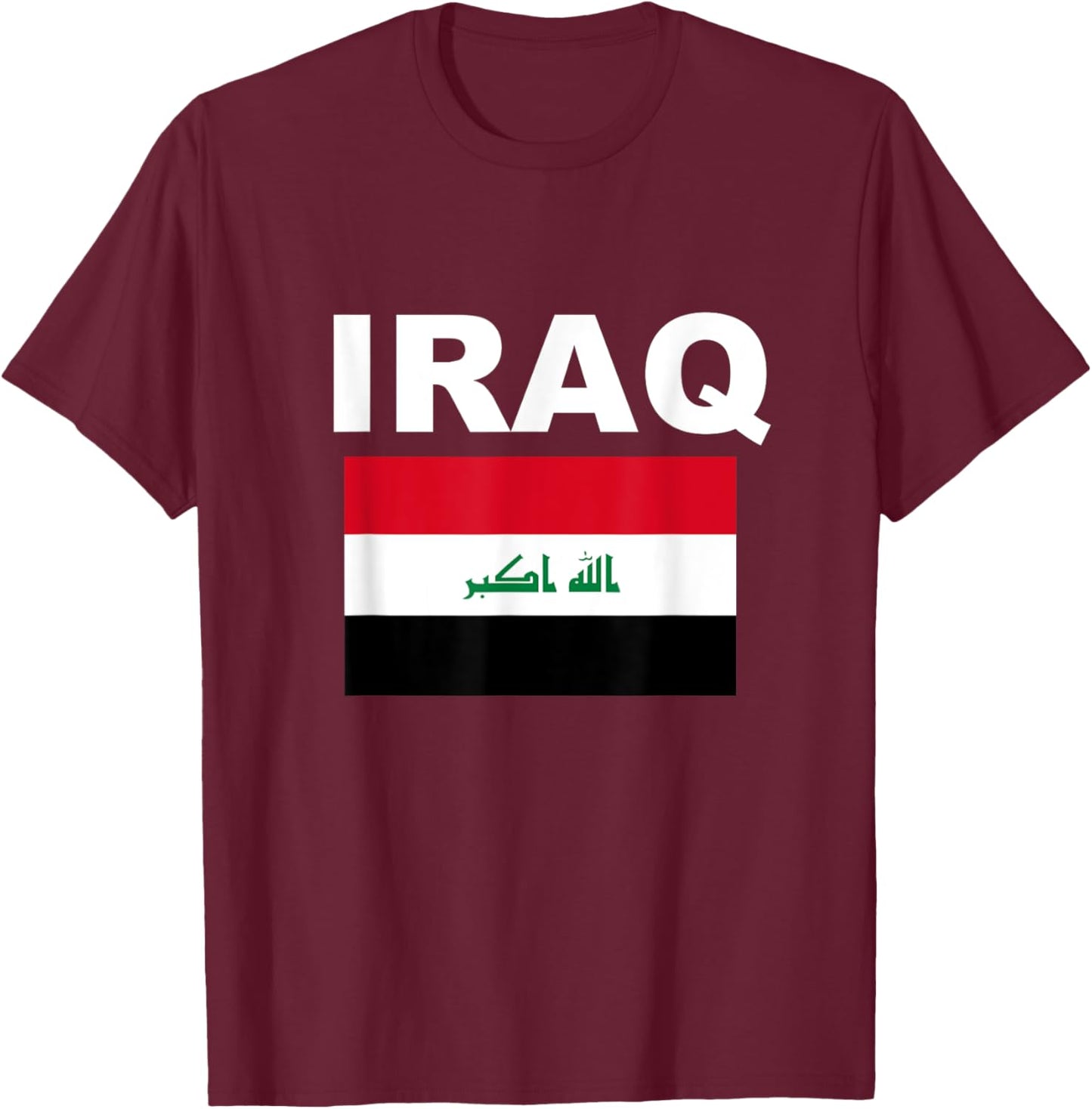 Flag Iraq Cool Iraqi Pride Flags Jersey Gift T-Shirt - T-Shirt | Maroon