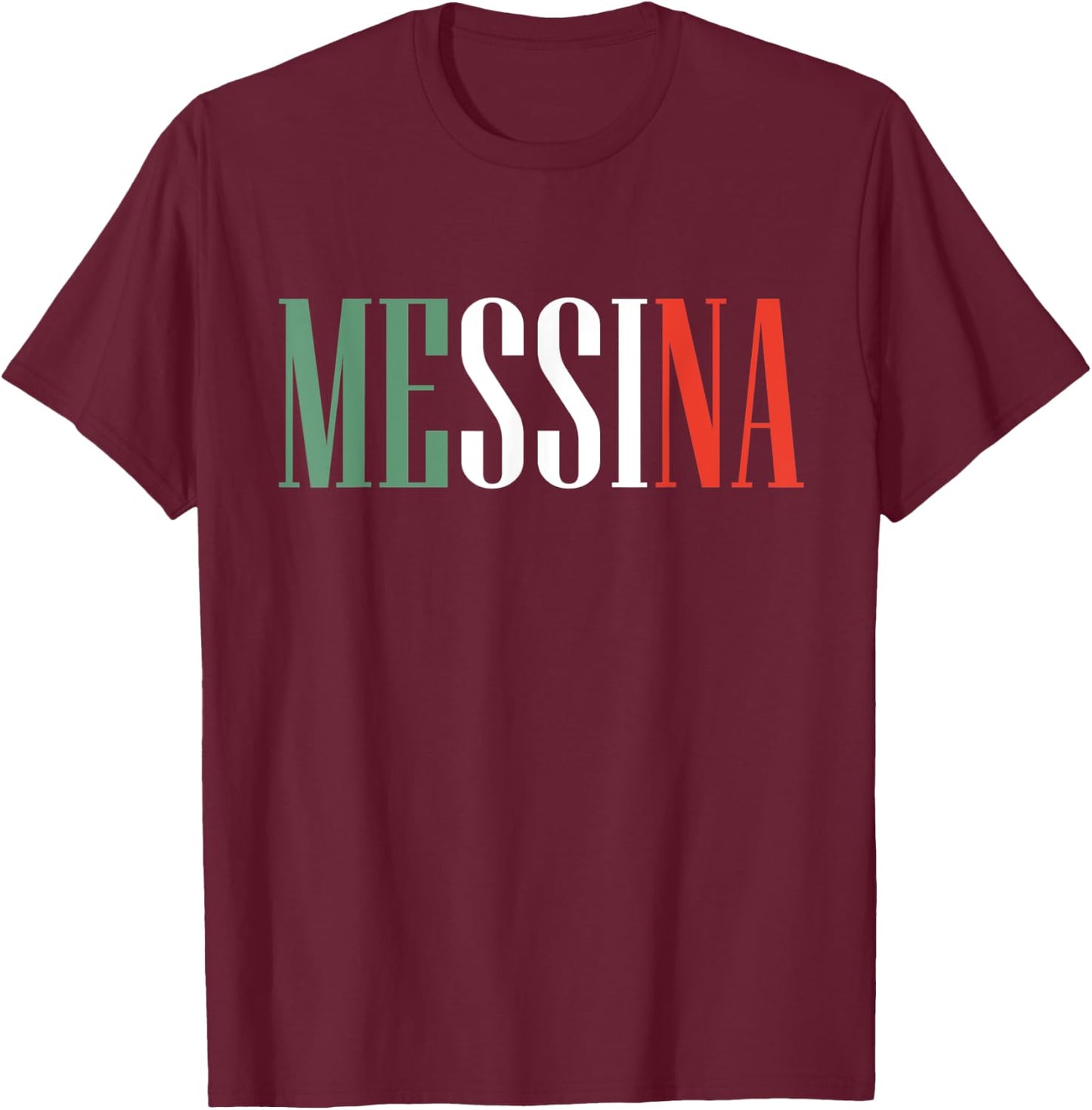 messina Italian Beer sicily messina T-Shirt - T-Shirt | Maroon