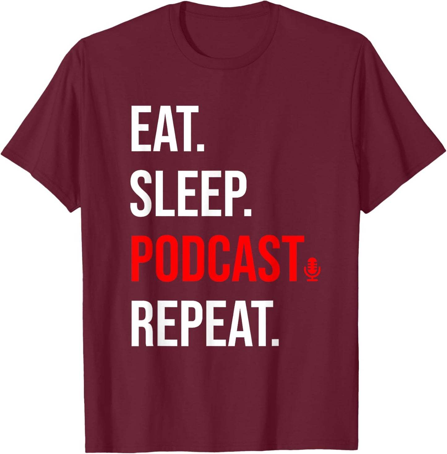 Funny Podcast Design Women Podcasting Disc Jockey T-Shirt - T-Shirt | Maroon